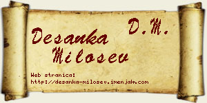 Desanka Milošev vizit kartica